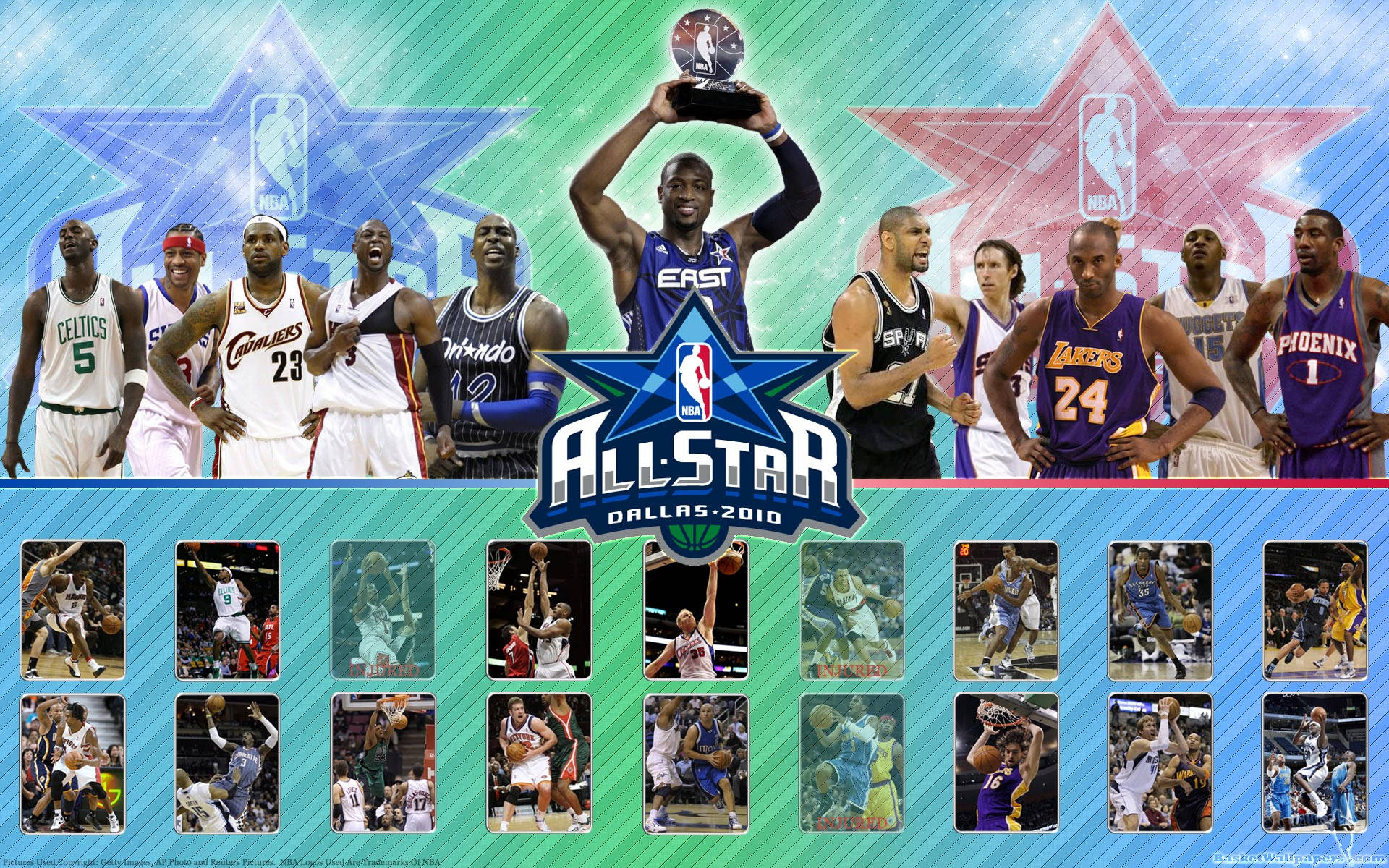 All-star Dallas Basketball Team Background
