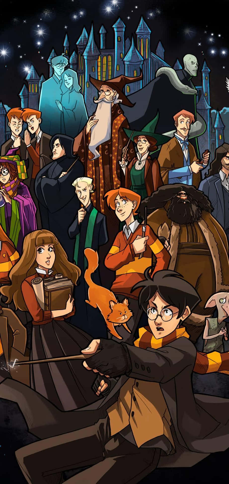 All The Beloved Characters Of The Harry Potter Franchise Background