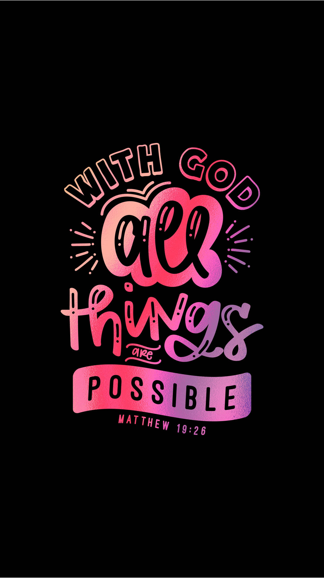 All Things Possible Bible Quote Background