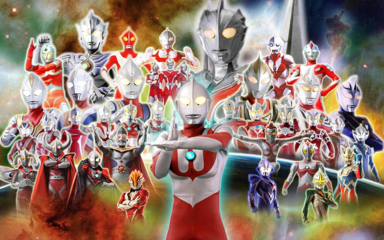 All Ultraman Versions Background