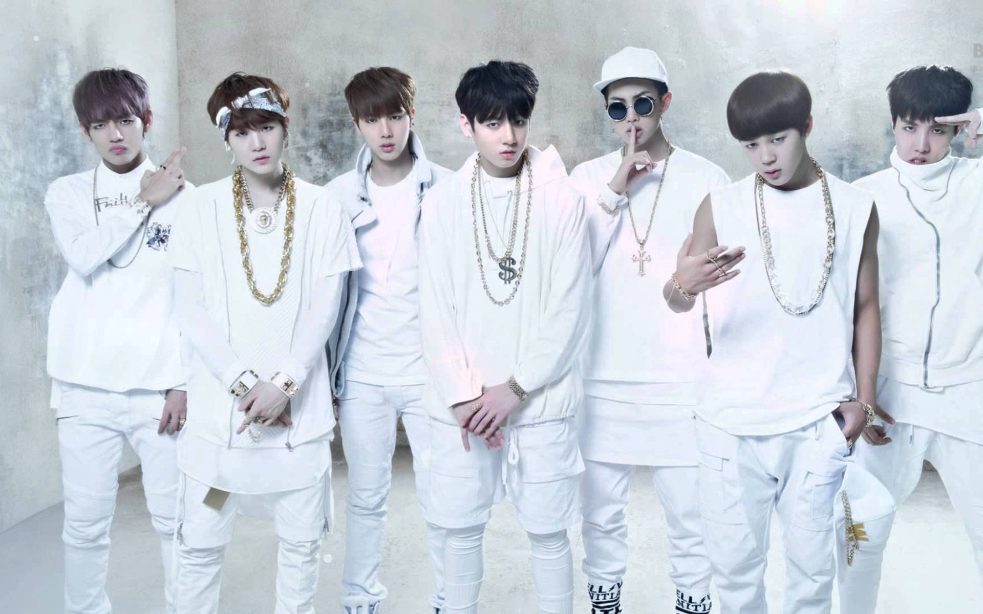 All White Bts Group Photo