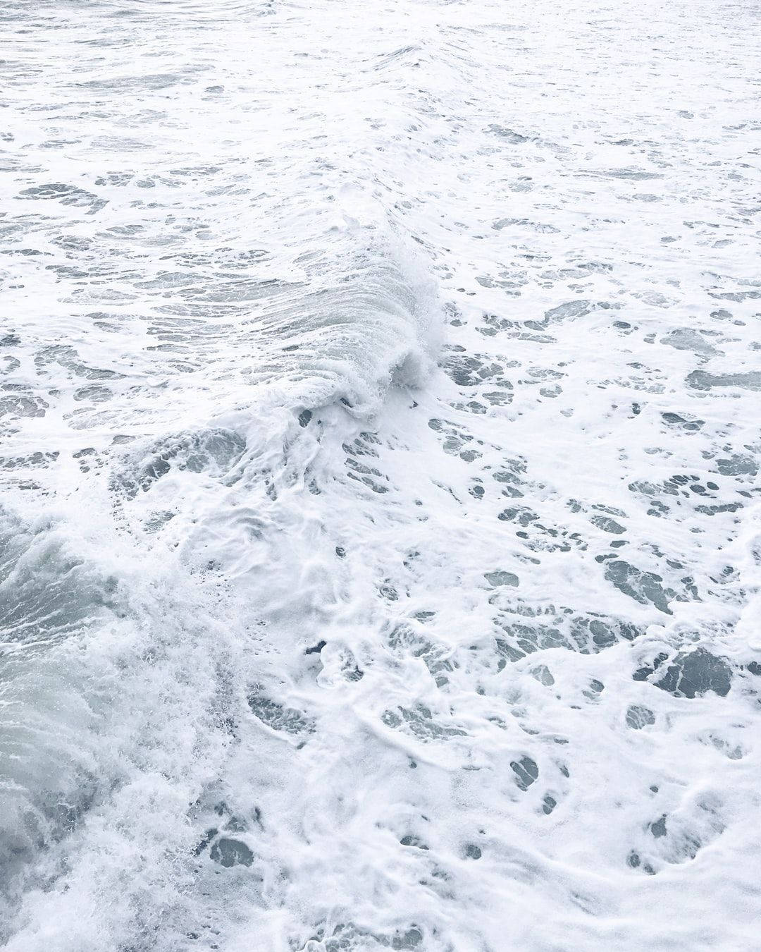 All White Sea Foam Background