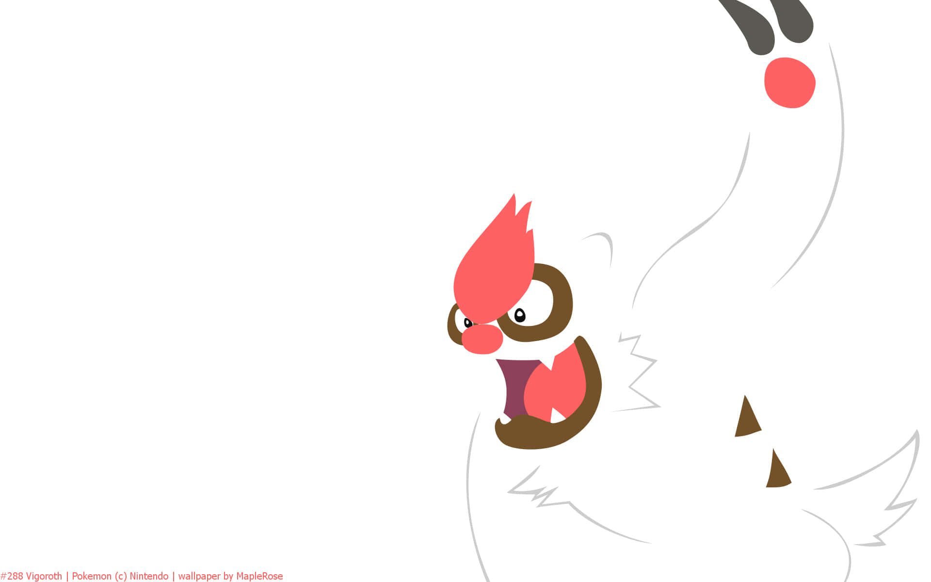 All-white Vigoroth Background
