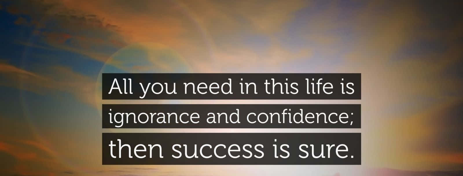 All You Need In This Life Confidence Quote Background