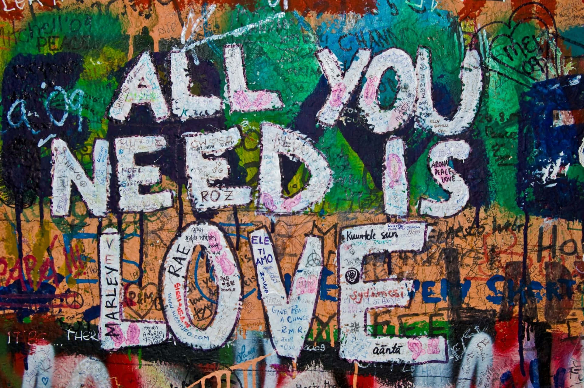 All You Need Is Love - Graffiti Wall