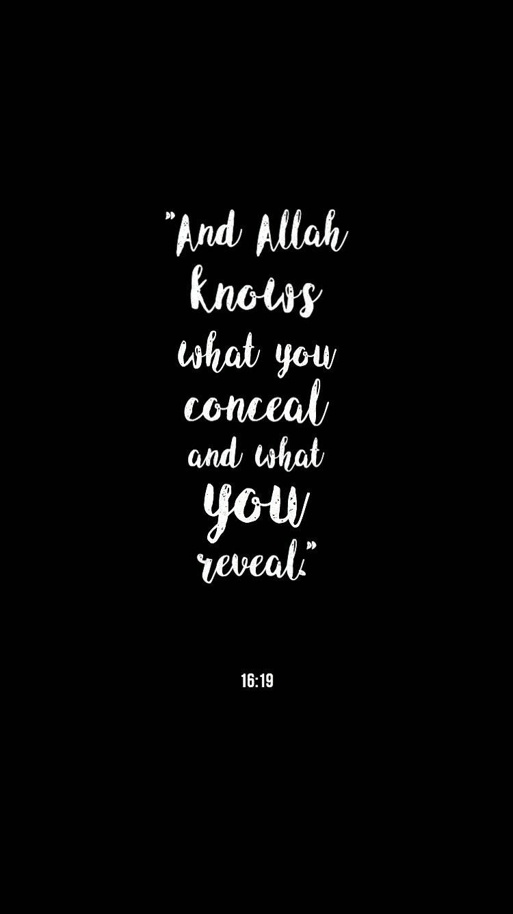 Allah Knows Quote Background