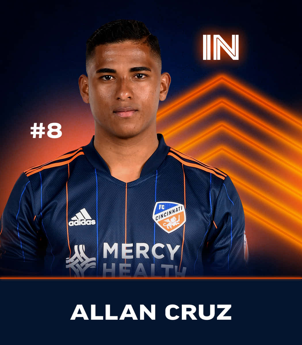 Allan Cruz F C Cincinnati Player Portrait Background