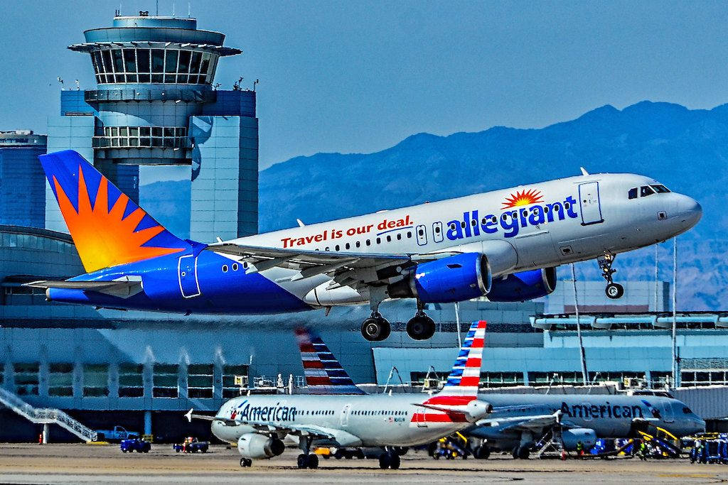 Allegiant Air Airplane Flying Background