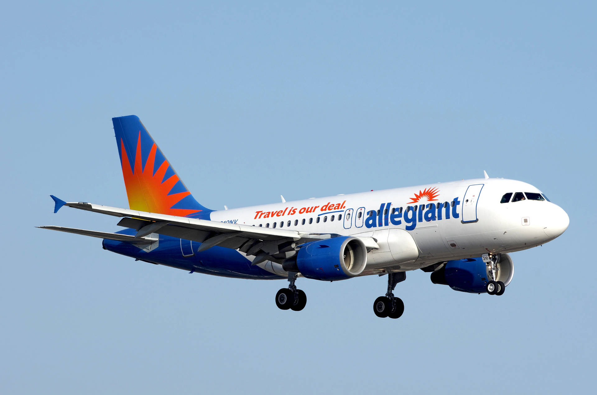 Allegiant Air Blue And White Background