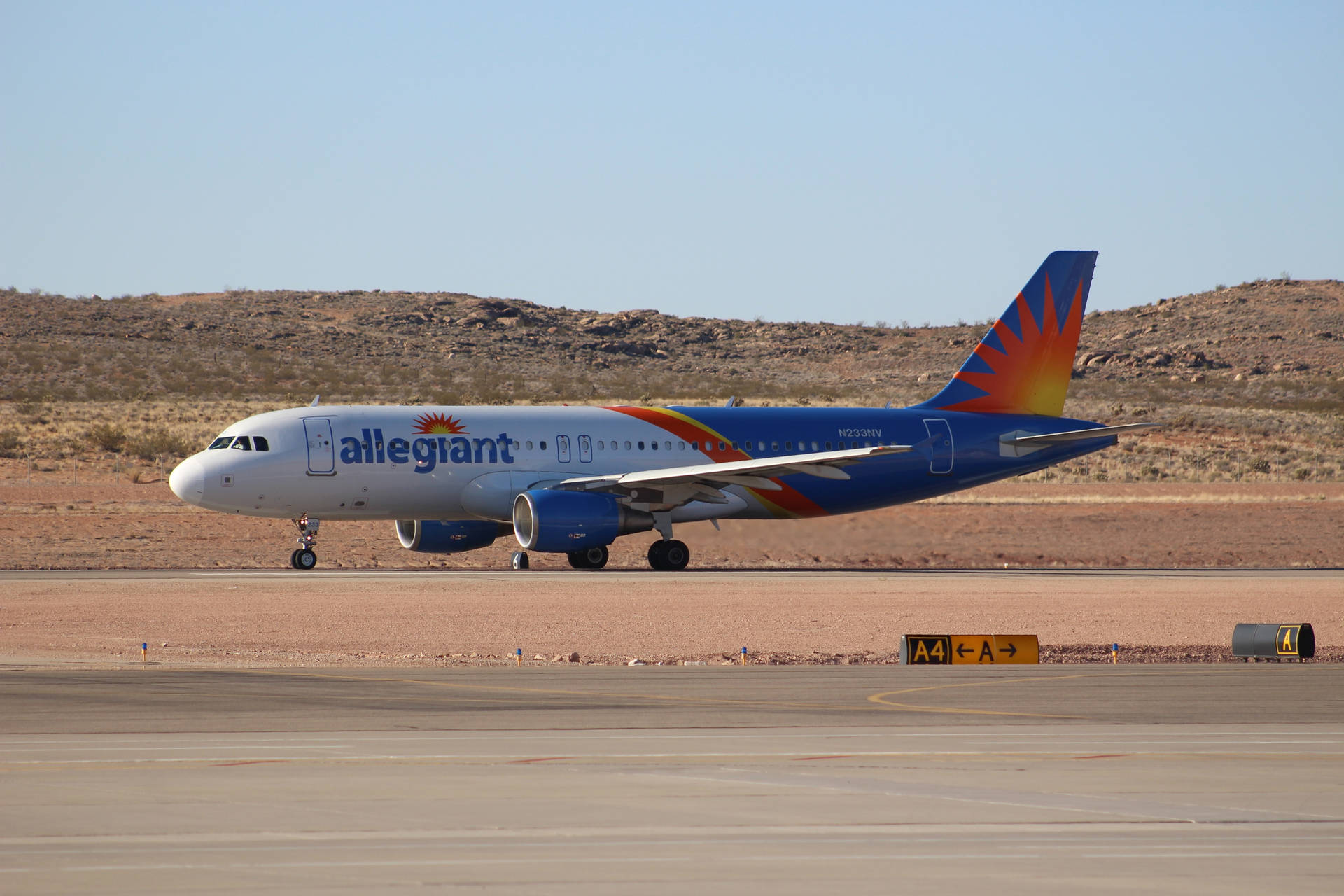 Allegiant Air Taxing Background