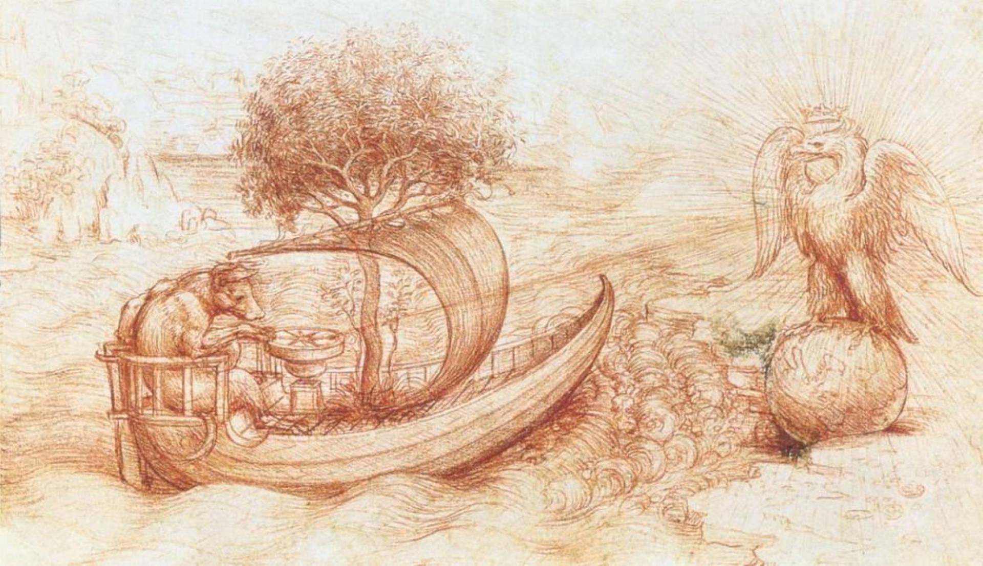 Allegory By Leonardo Da Vinci Background
