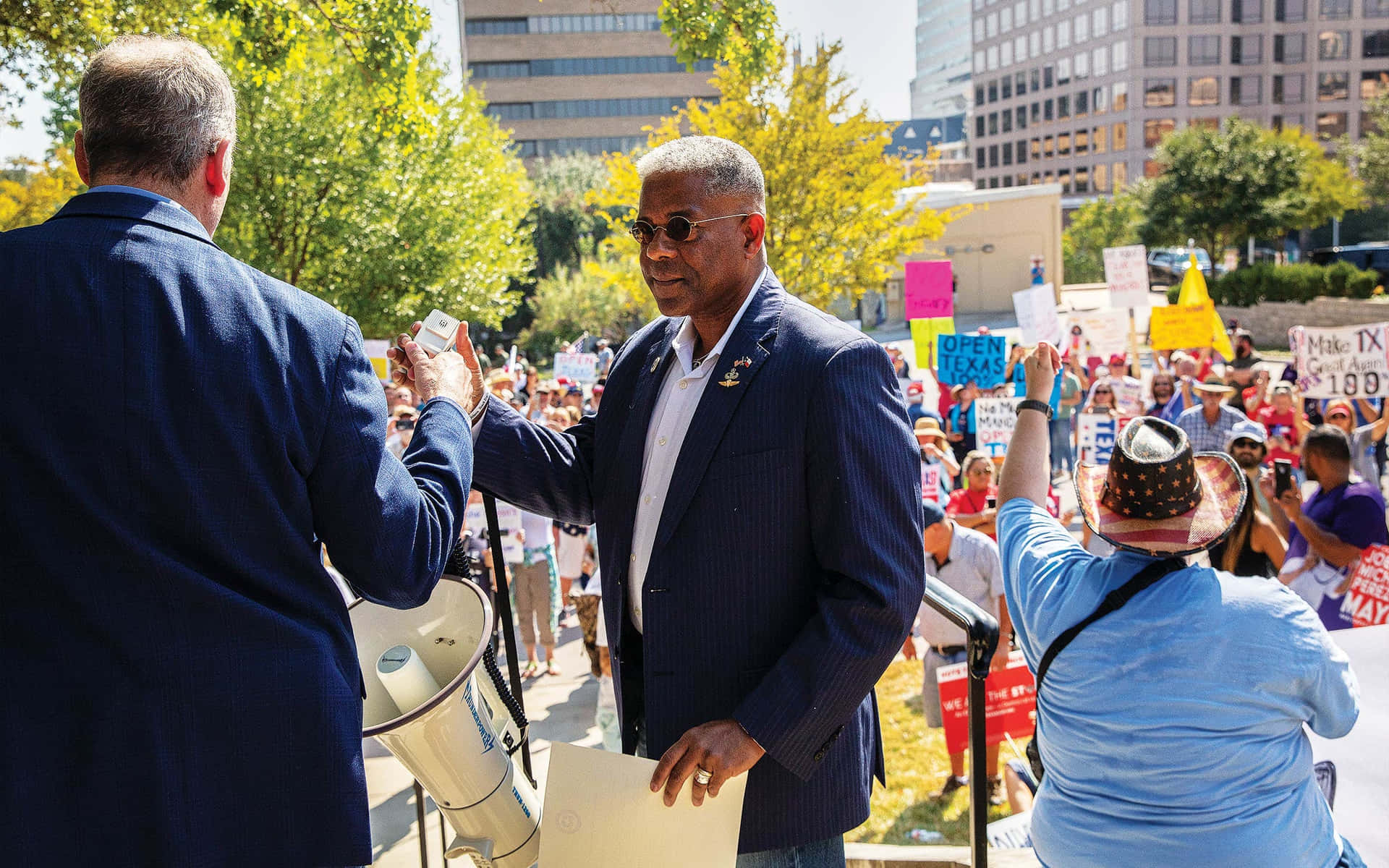 Allen West In Political Rally Background