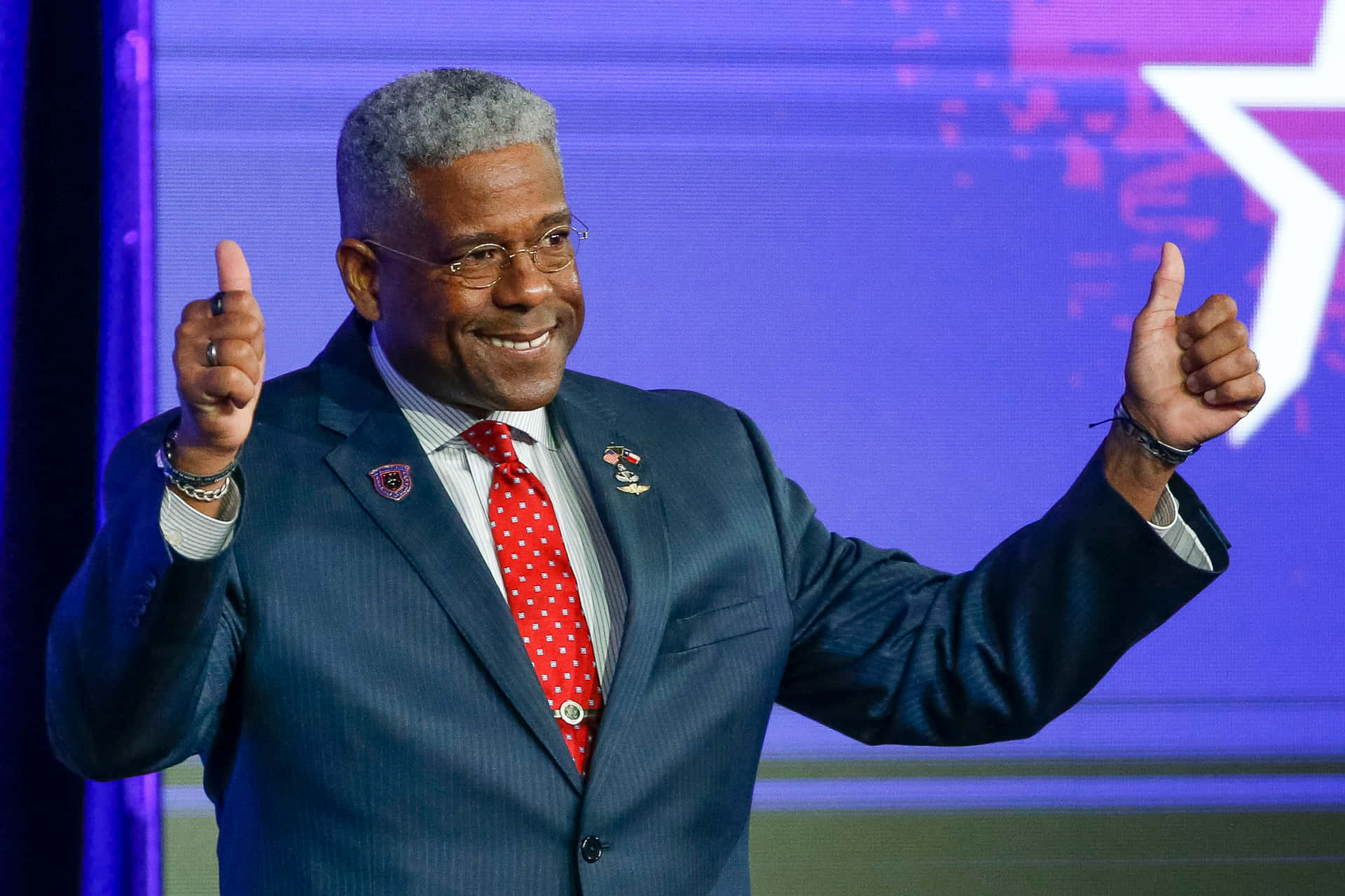Allen West Thumbs Up Background