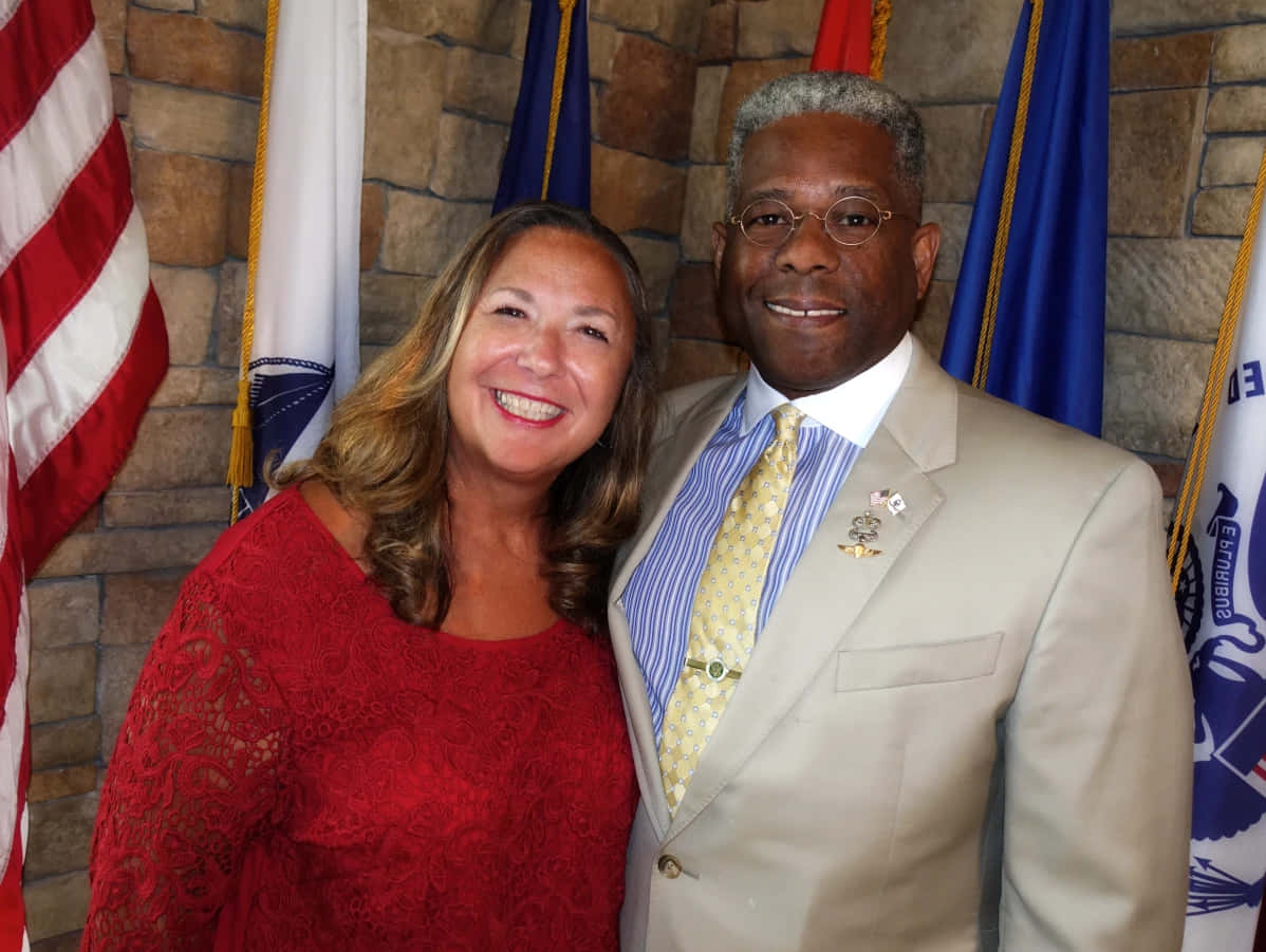 Allen West With States Flags Background