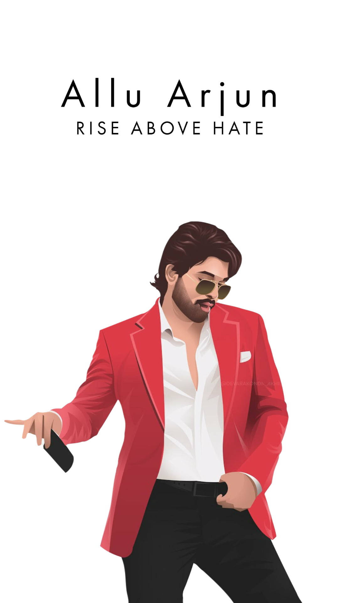 Allu Arjun Hd Dancing Vector Art Background