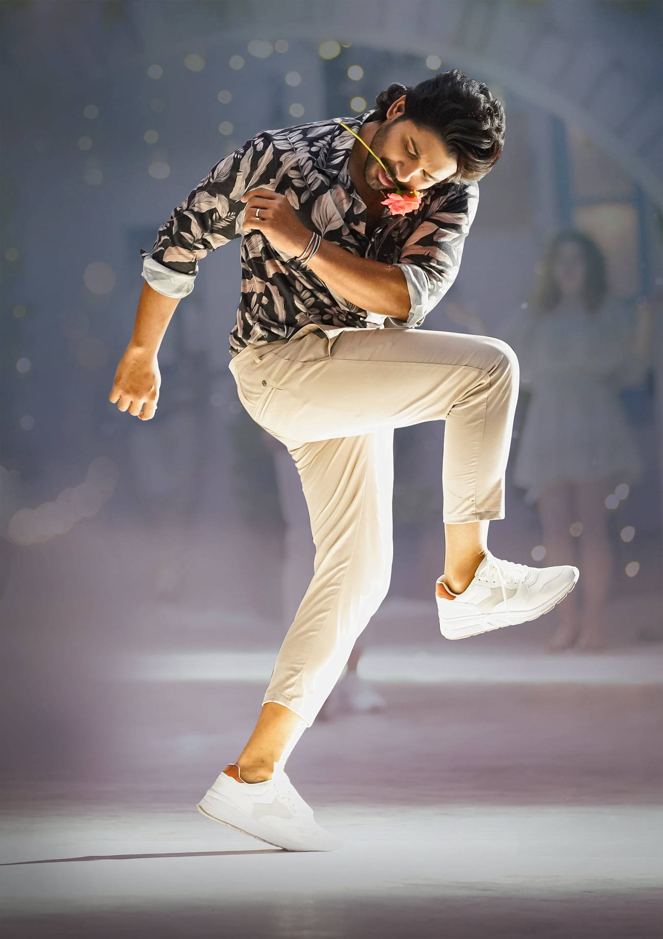 Allu Arjun Hd Flower Dancing Background