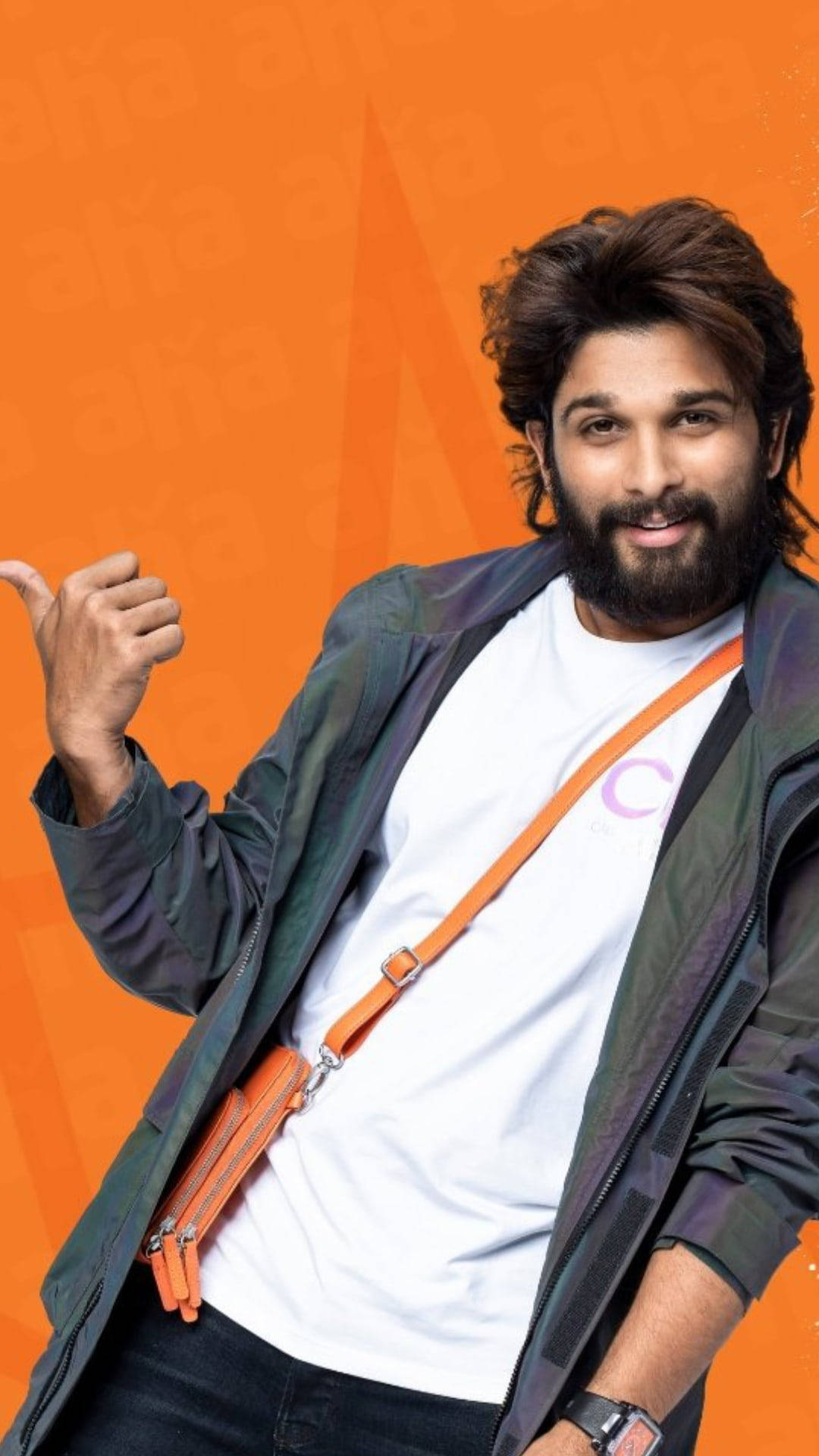 Allu Arjun Hd Orange Background