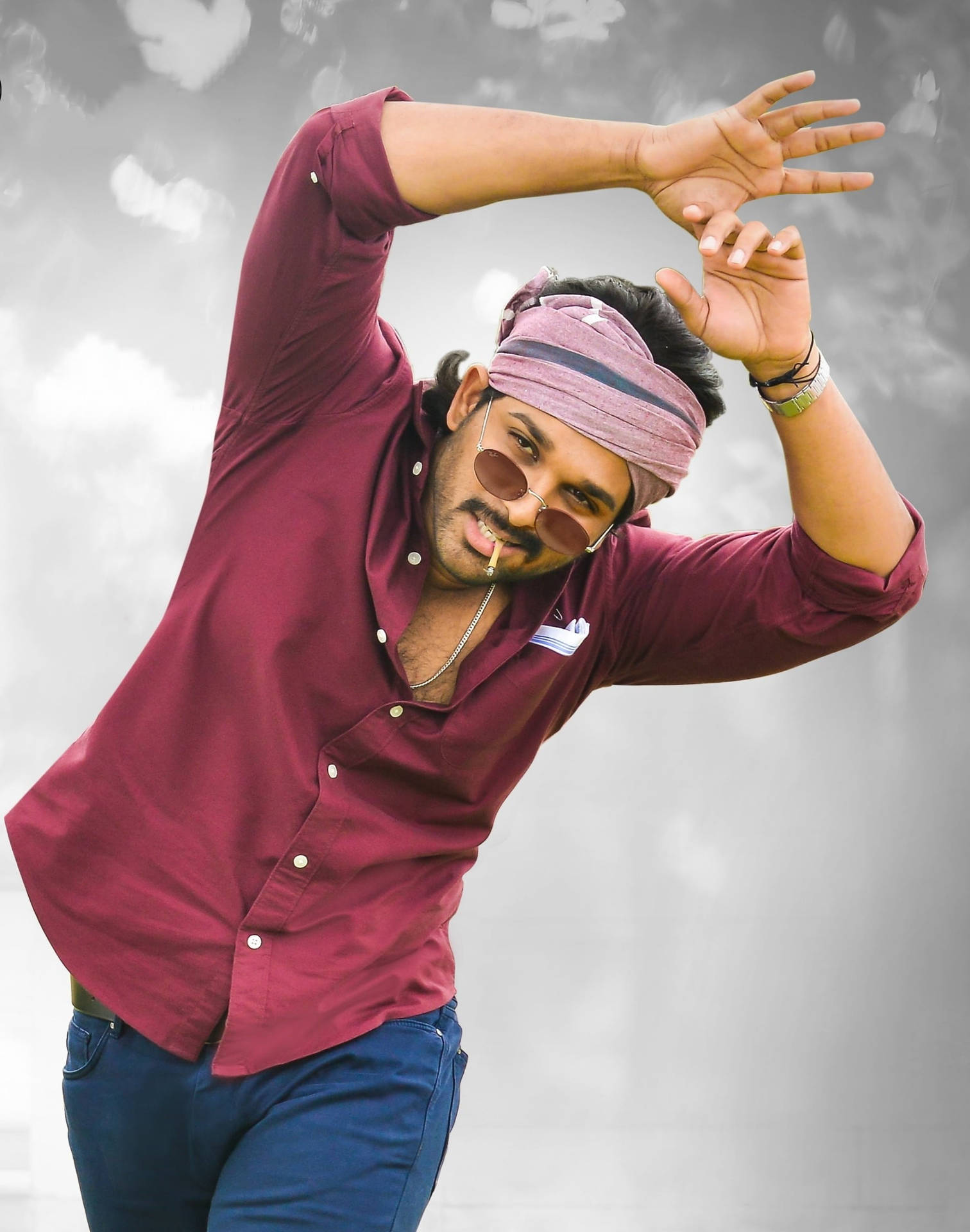 Allu Arjun Hd Smoking Dance Background