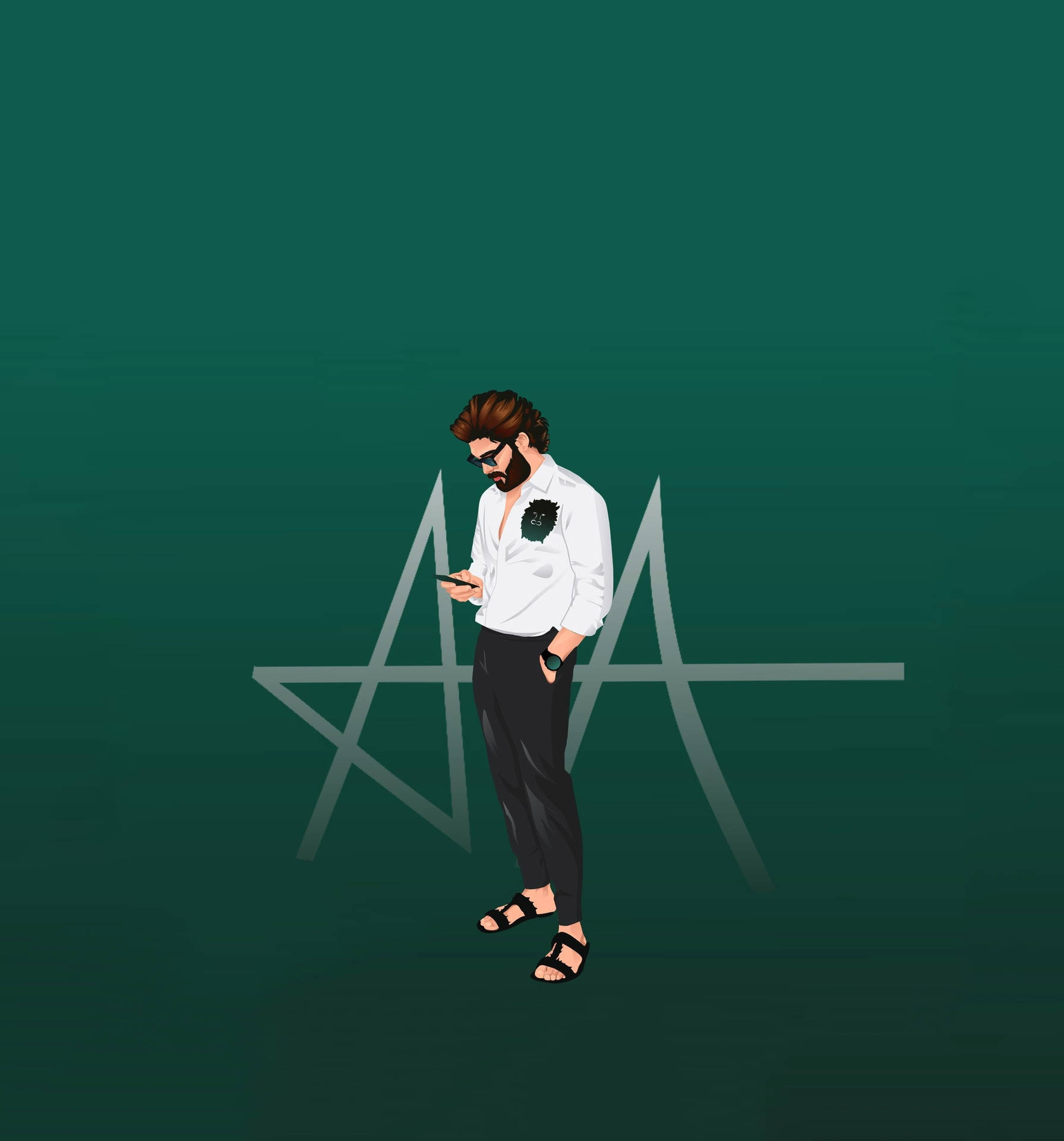 Allu Arjun Hd Two A Letters Background