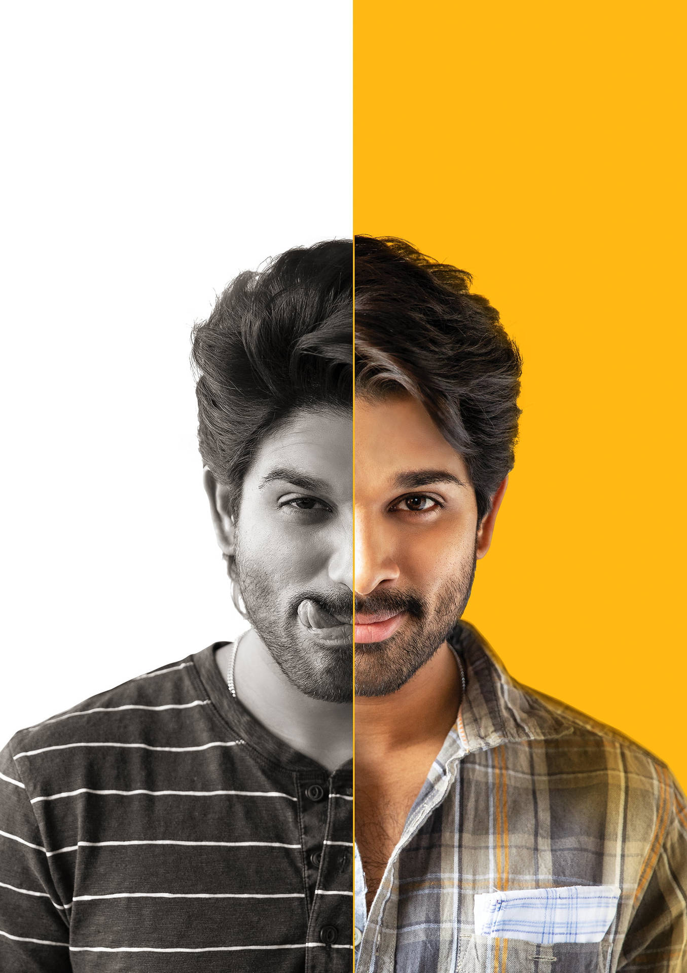 Allu Arjun Hd Two Expressions Background