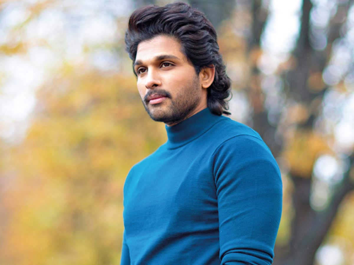 Allu Arjun In Blue Sweater
