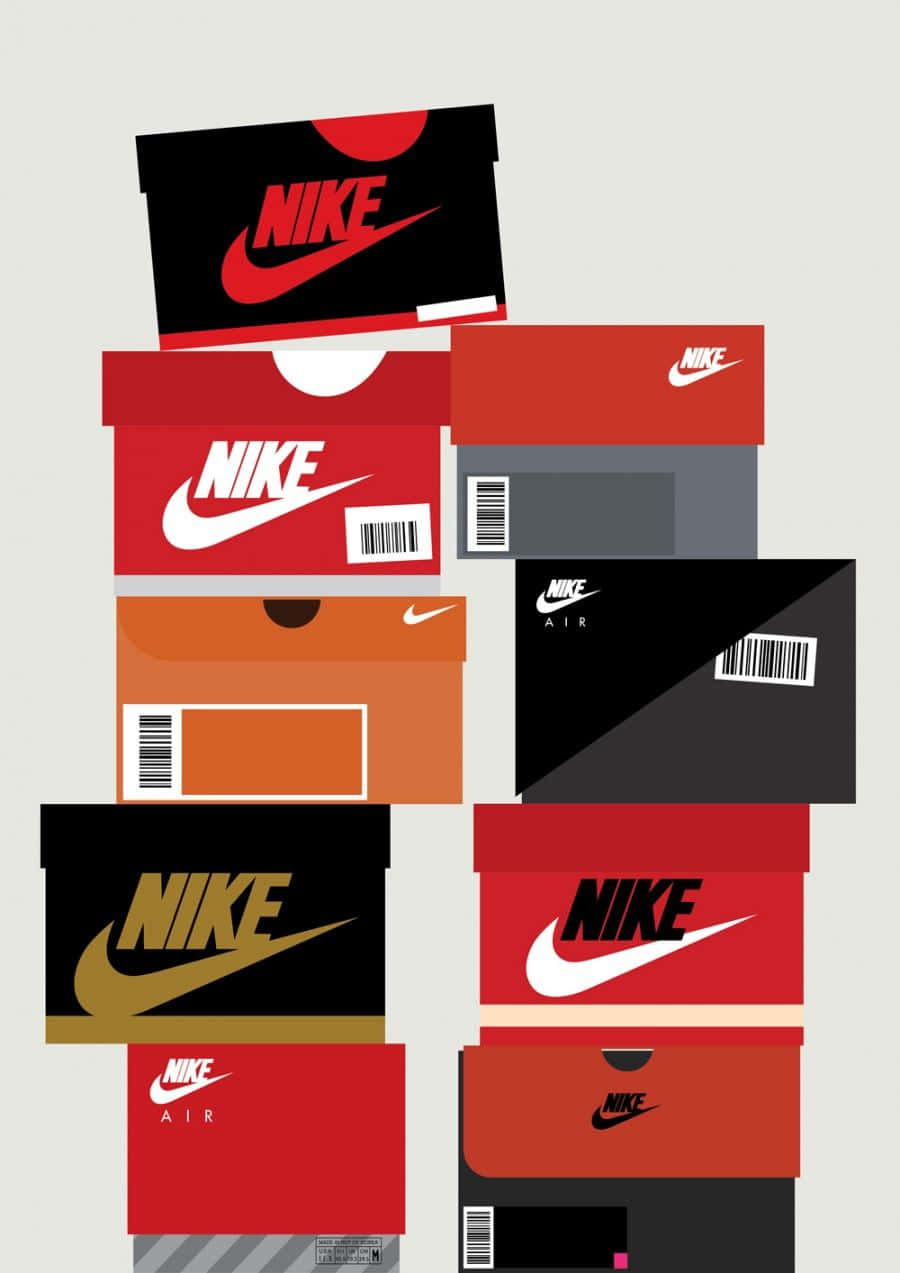Alluring Display Of An Organized Shoe Box Background