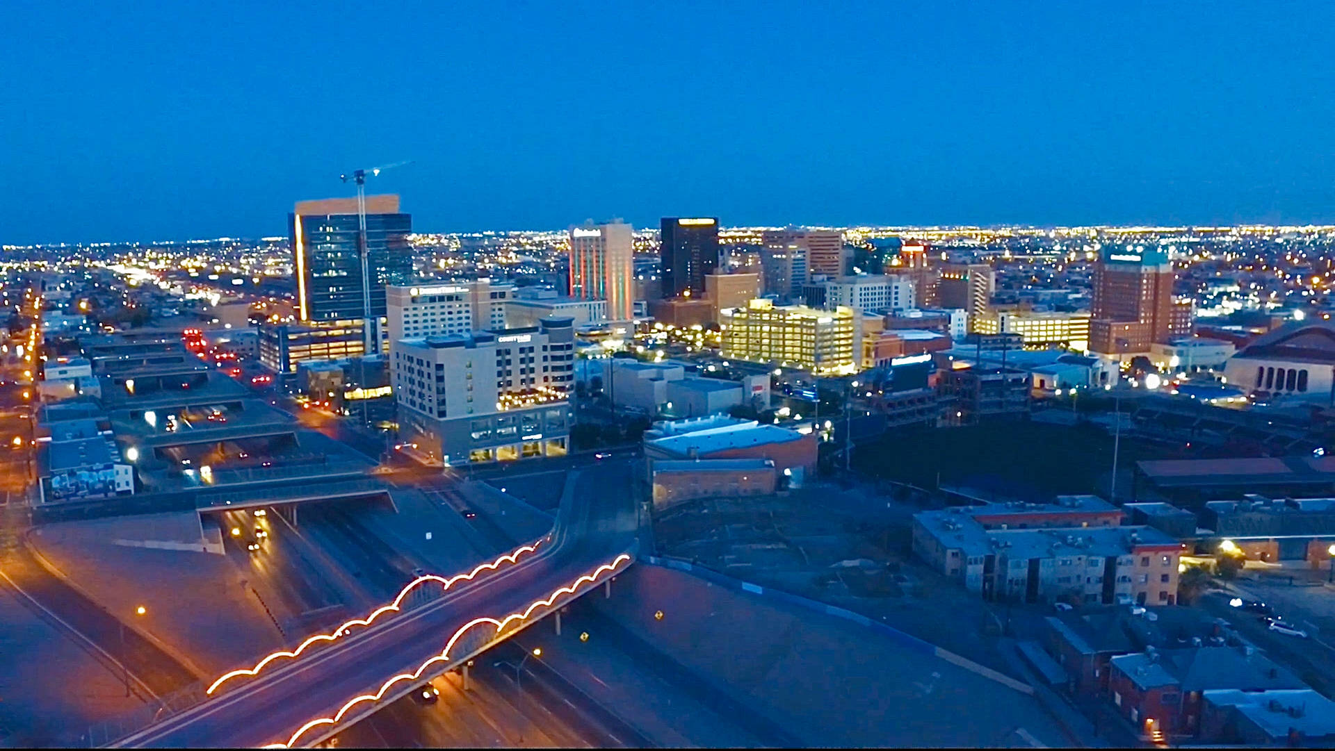 Alluring El Paso Cityscape At Sunset Background