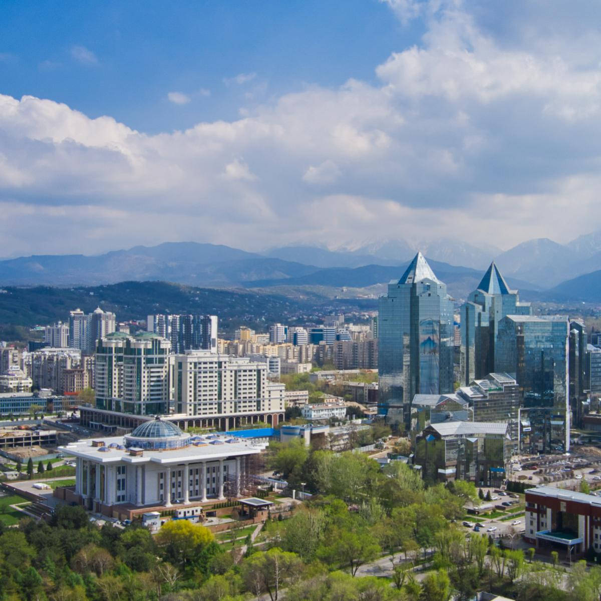 Almaty Kazakhstan Cityscape Background