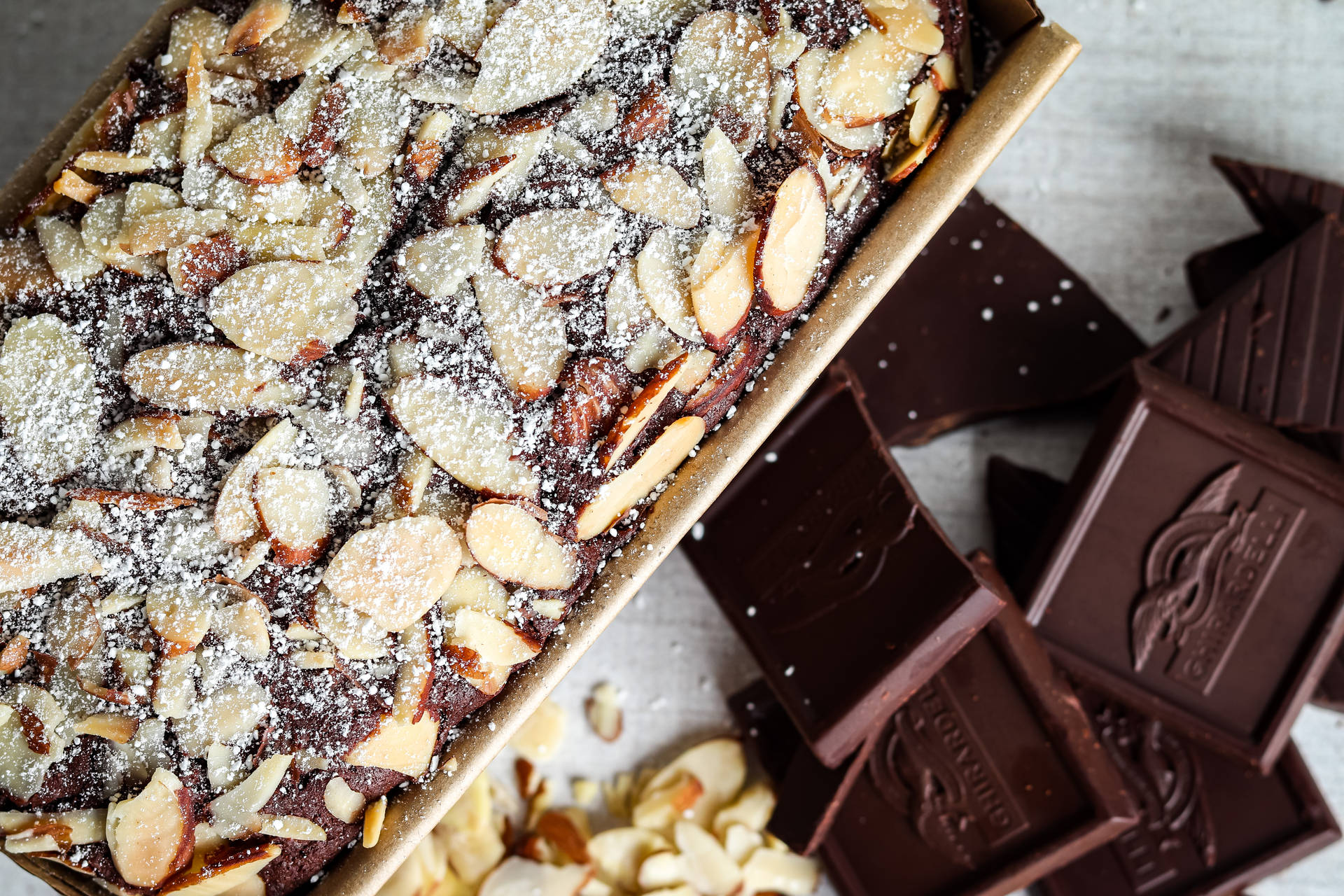 Almond-covered Loaf Pastries Background