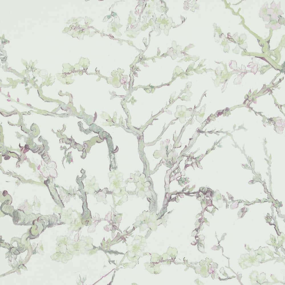 Almond Tree In Blossom By Vincent Van Gogh Background