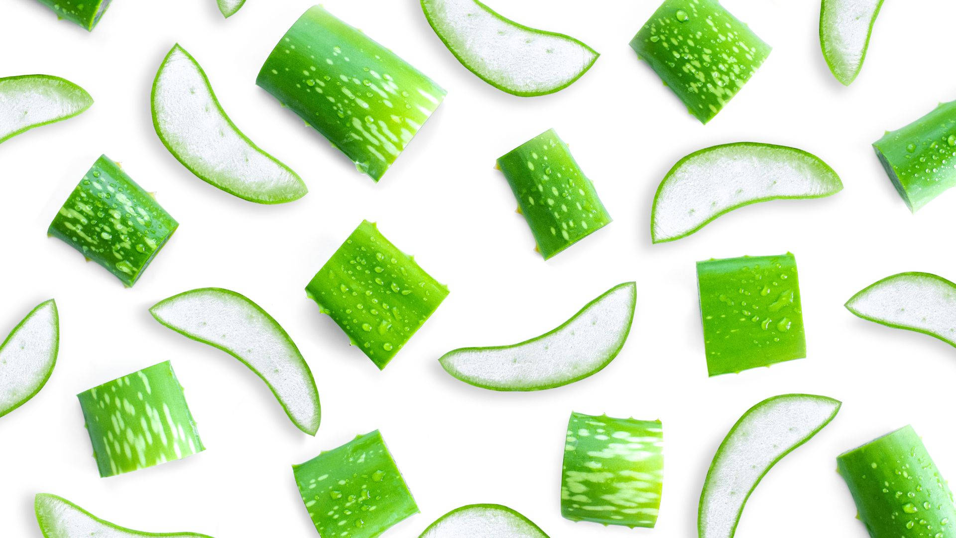 Aloe Vera Slice Pattern Background