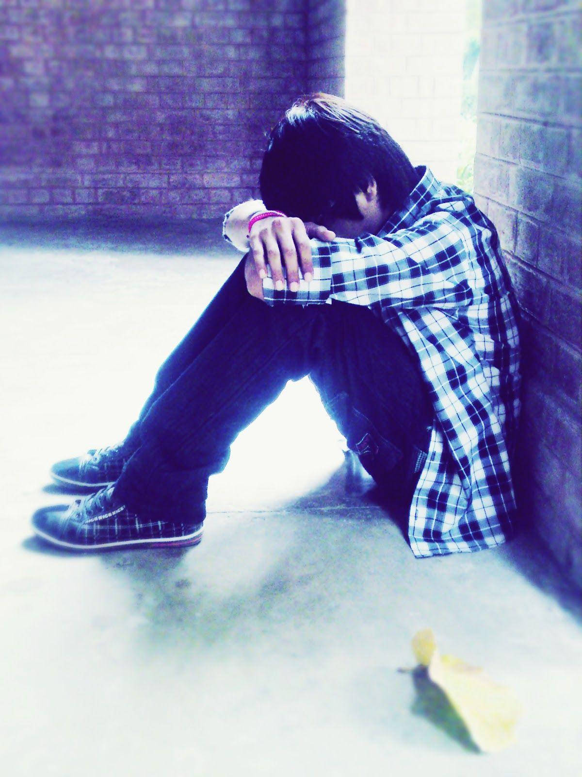 Alone Boy In Gloomy Image Background