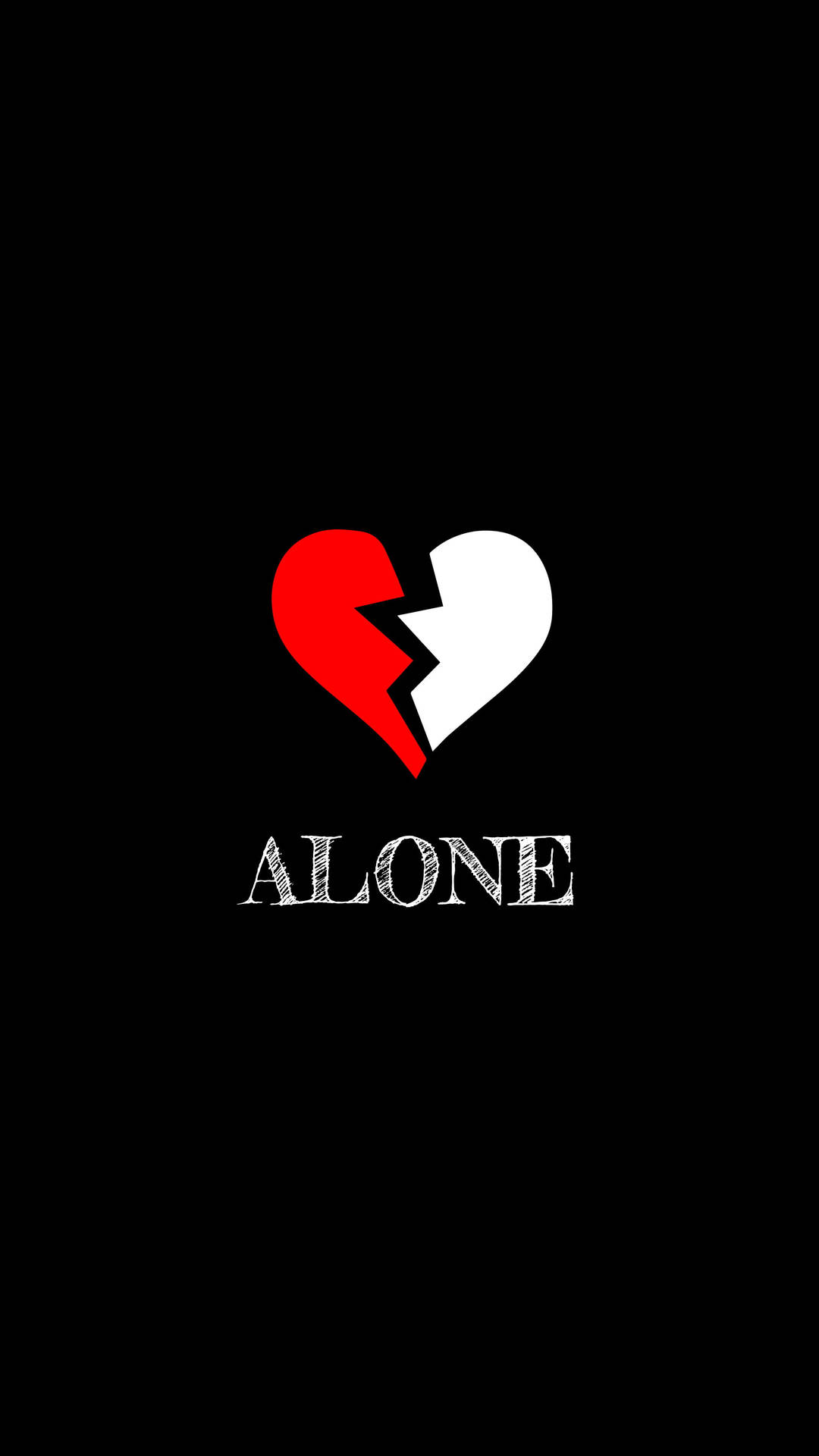Alone Broken Heart Black