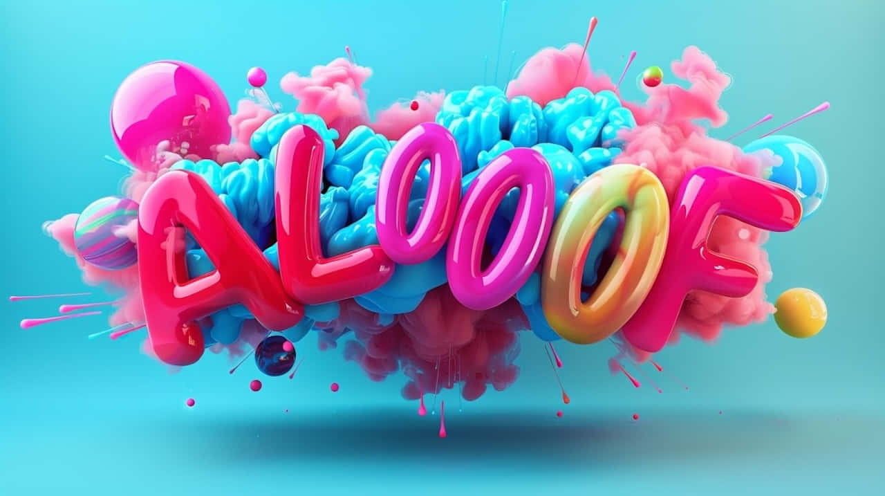Aloof Colorful3 D Text Art Background