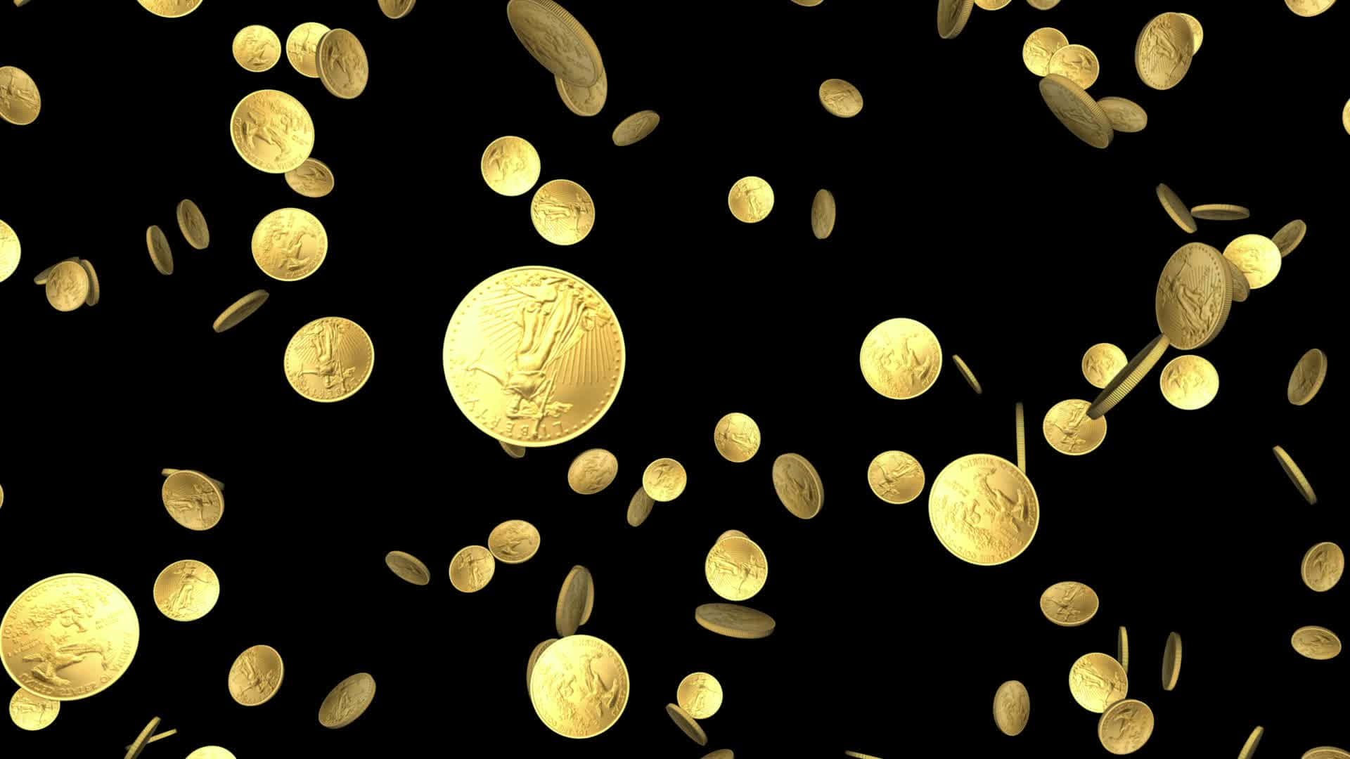 Alpha Gold Coins Background