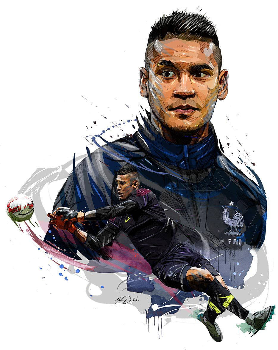 Alphonse Areola 2d Illustration White Background Background