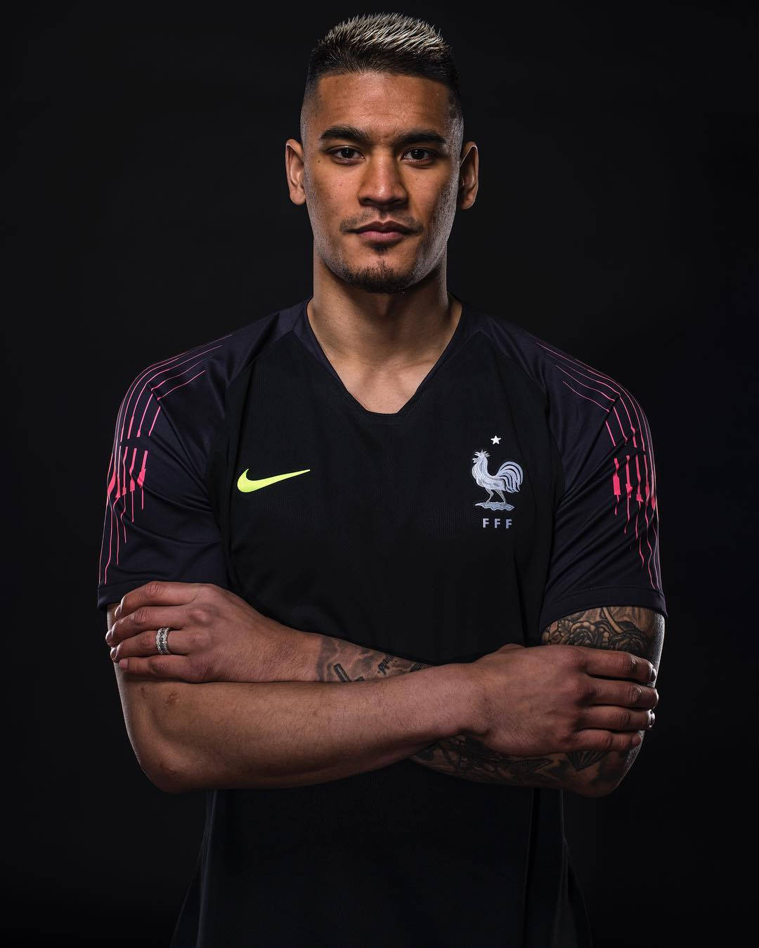 Alphonse Areola Black Shirt Black Background Background