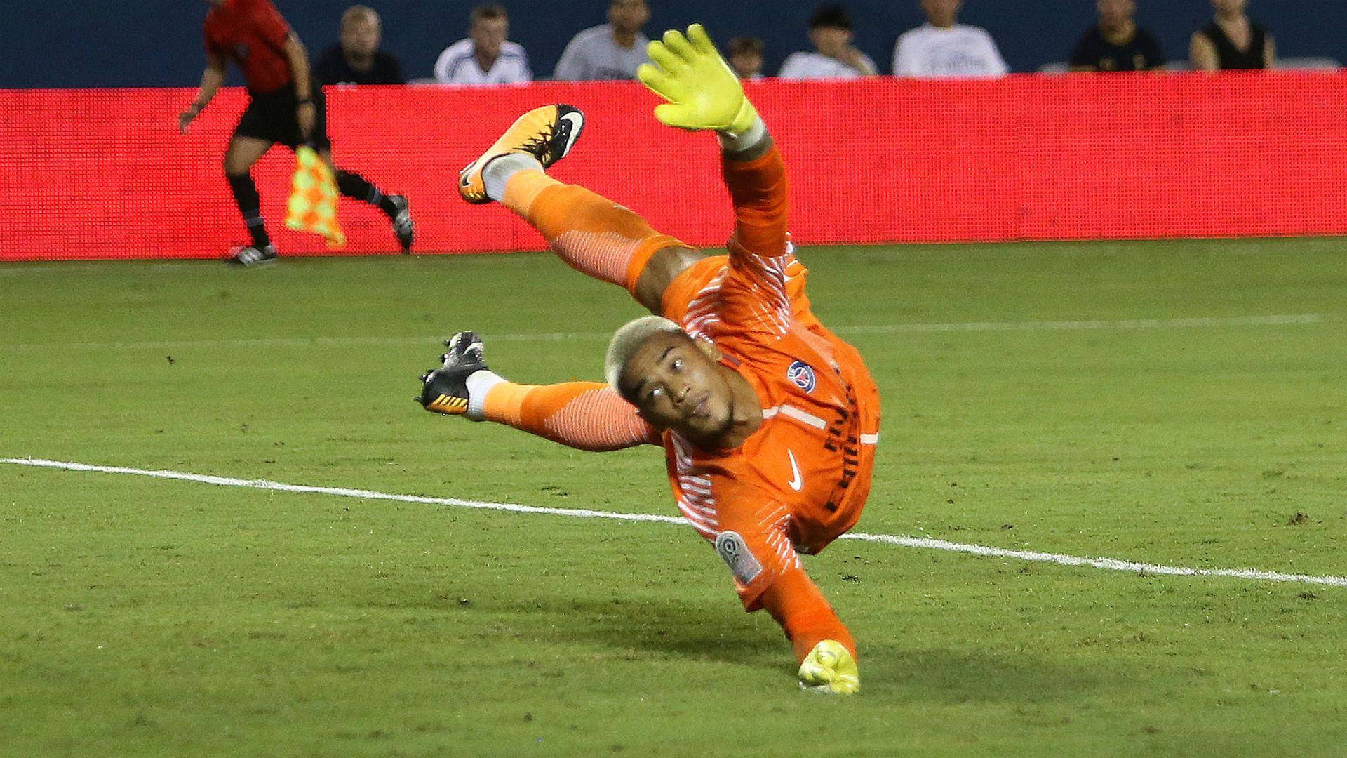 Alphonse Areola Diving Into The Field Background