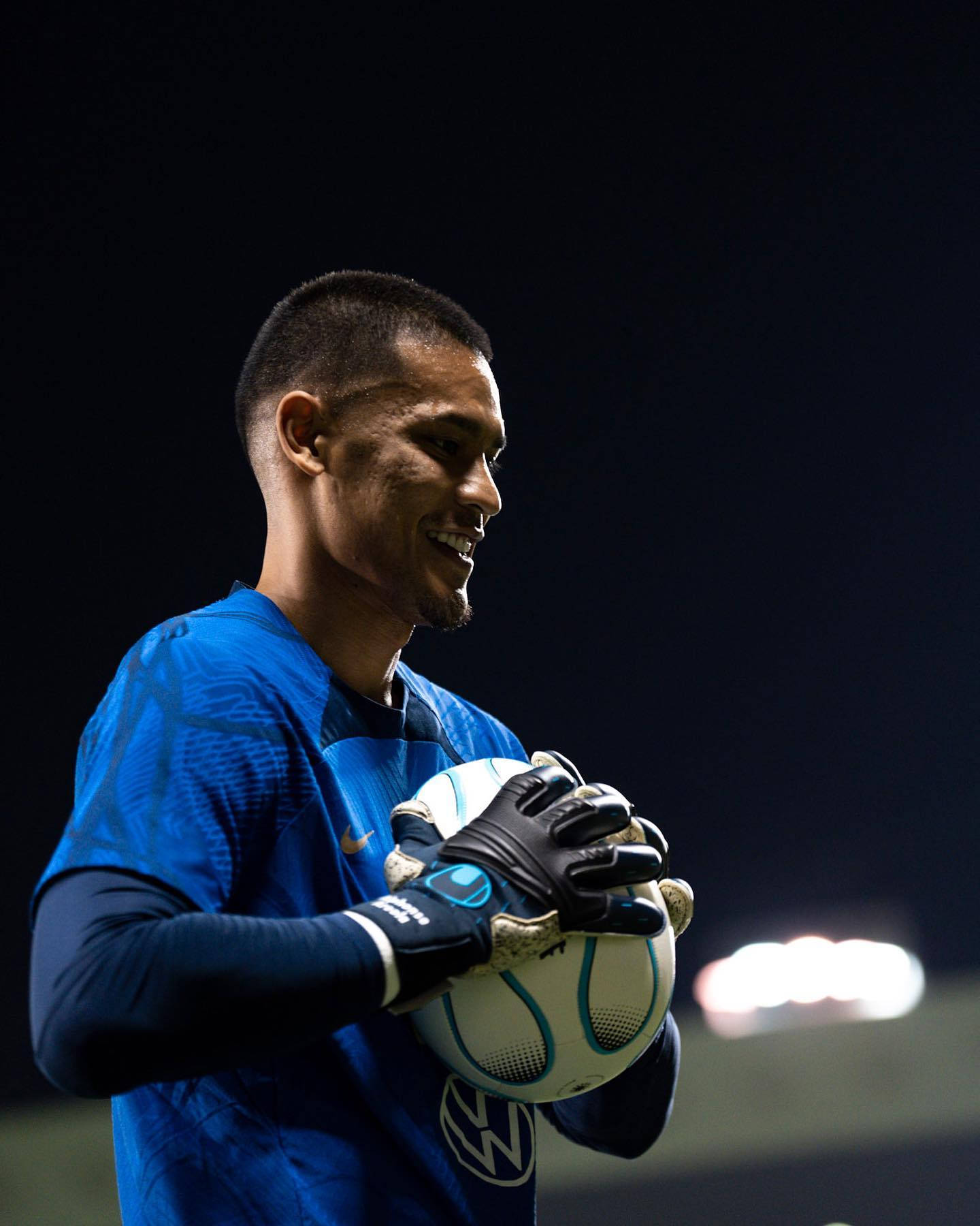 Alphonse Areola Holding A Football Background