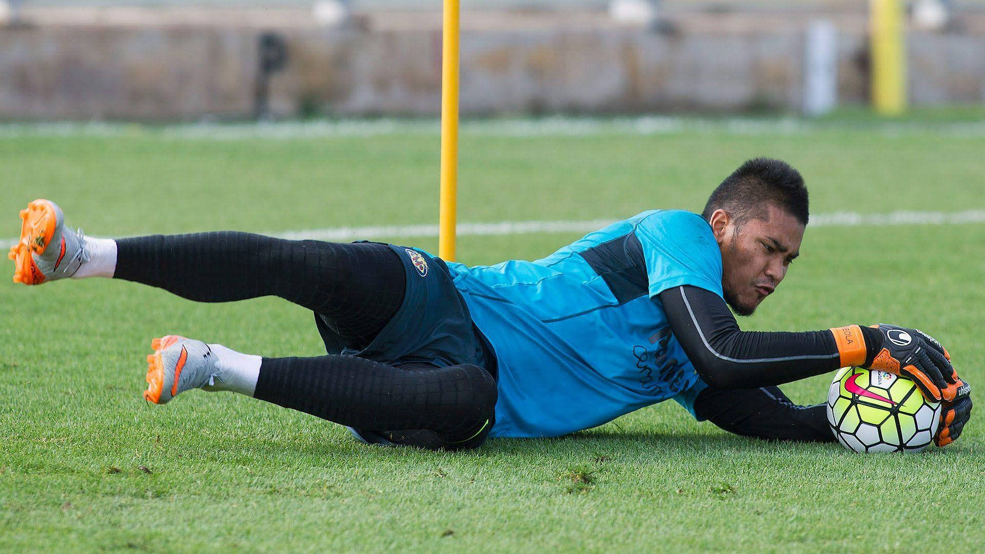 Alphonse Areola On The Ground Background