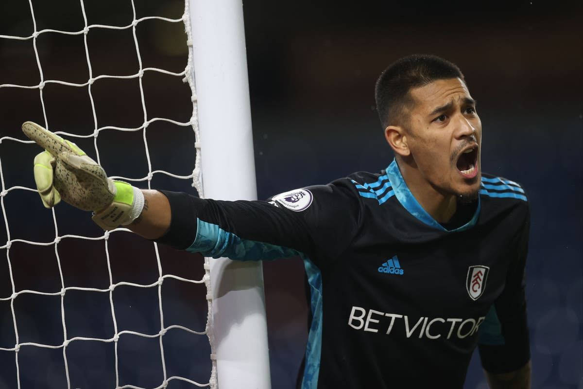 Alphonse Areola Pointing To His Right Background