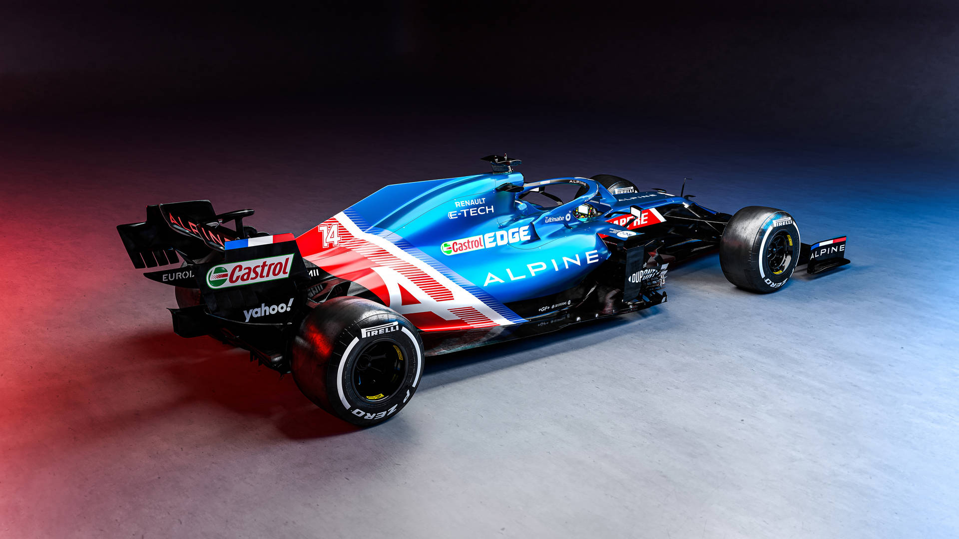 Alpine Car’s Side View Background