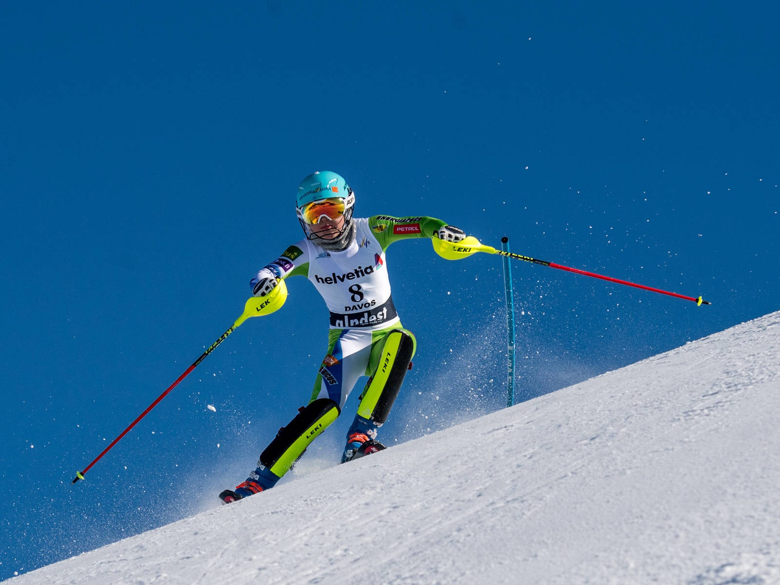 Alpine Skiing Cornering Background