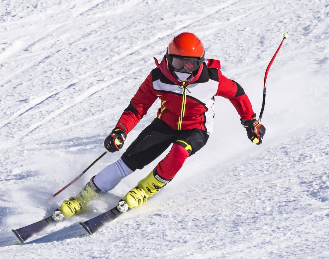 Alpine Skiing In The Hanhnenkamm Streif Background