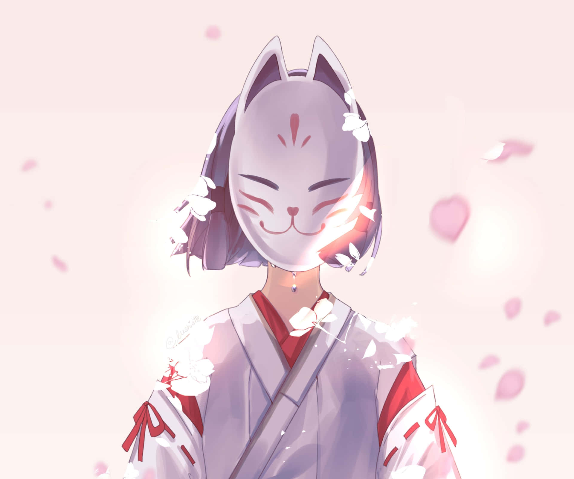 Alt Pfp Kitsune Mask Background