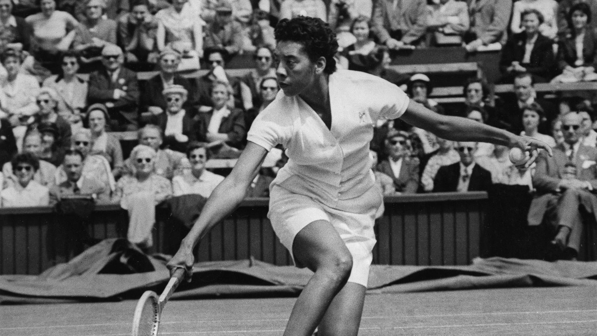 Althea Gibson Playing Tennis