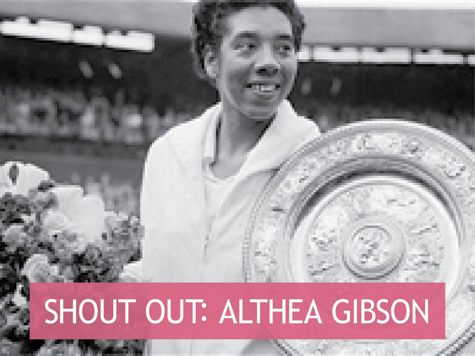 Althea Gibson Receiving Award Background