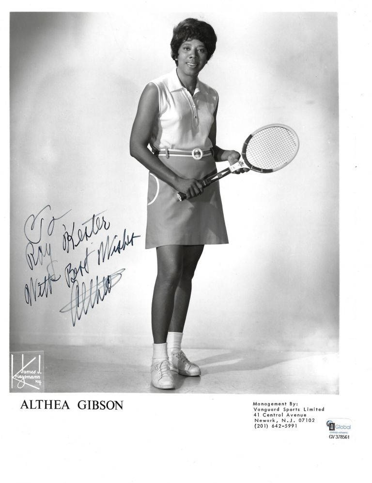 Althea Gibson Vintage Poster Background