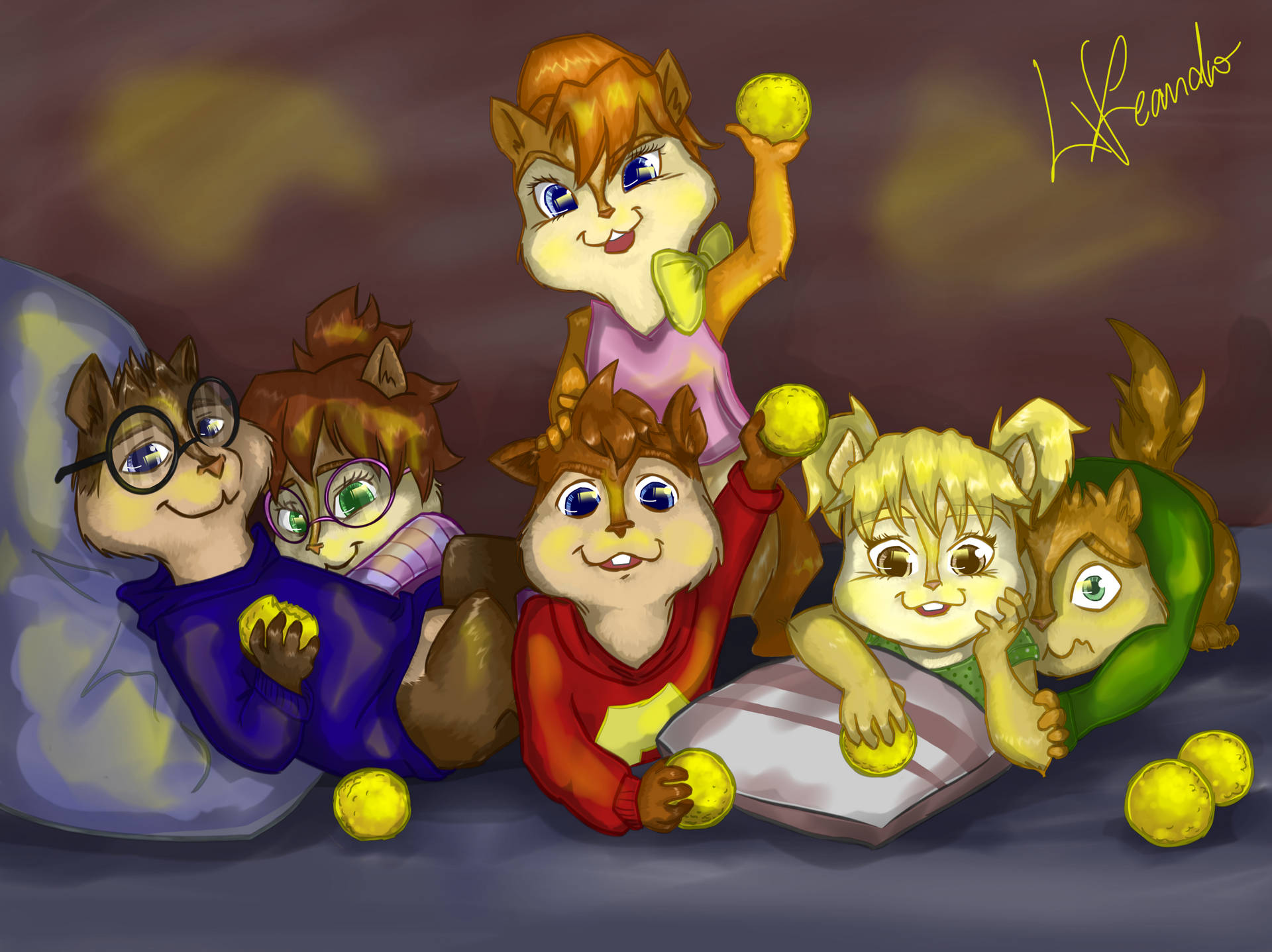 Alvin And The Chipmunks Digital Art