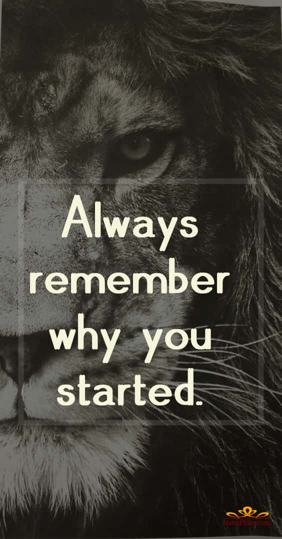 Always Remember Why You Started Background